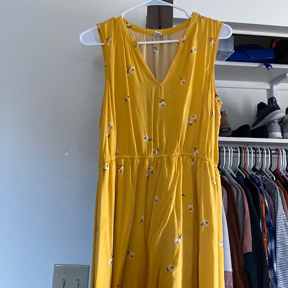 Yellow floral dress